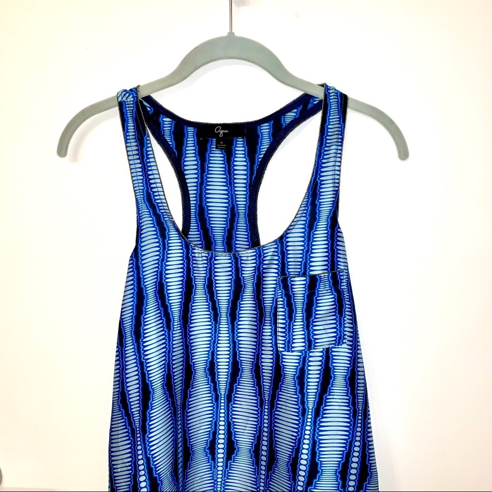 Aqua Silk Tunic Tank